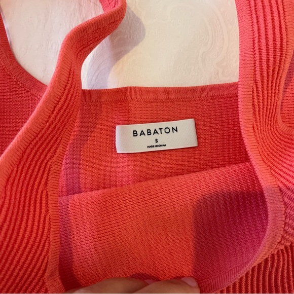 Aritzia Babaton Sculpt Knit orange/salmon - Picture 7 of 7